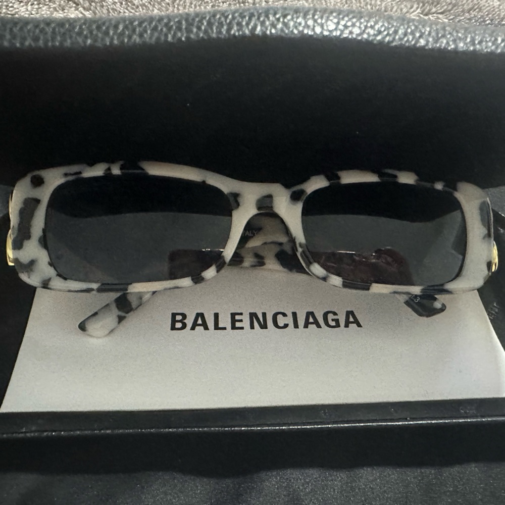 Balenciaga white & black sunglasses
